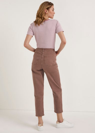 Ava Brown Mom Jeans