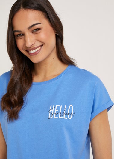 Blue Sunshine Slogan T-Shirt