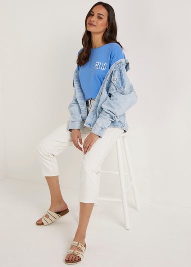 Blue Sunshine Slogan T-Shirt