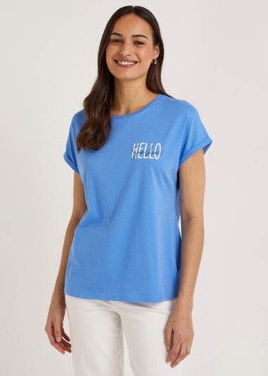 Blue Sunshine Slogan T-Shirt