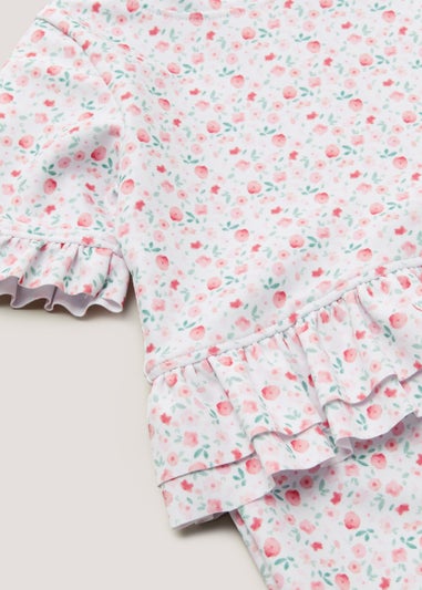 Baby Pink Floral Surf Suit (Newborn-23mths)