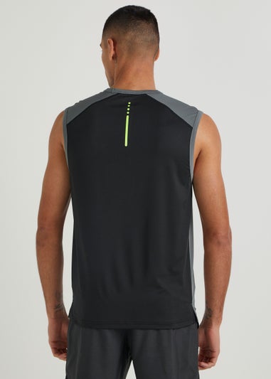 Souluxe Grey Mesh Sports Tank Top