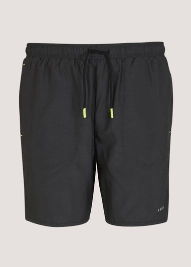 Souluxe Black Sports Runner Shorts