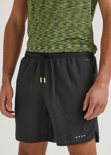 Souluxe Black Sports Runner Shorts