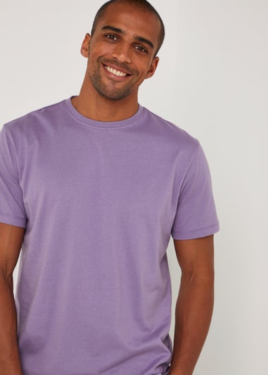 Purple Essential Crew Neck T-Shirt