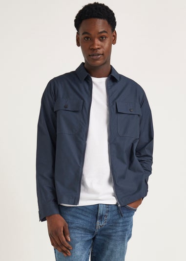 Navy Zip Up Jacket - Matalan