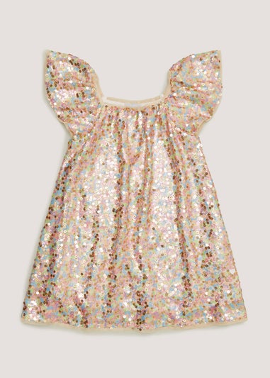 Girls Multicoloured Sequin Dress (4-13yrs)