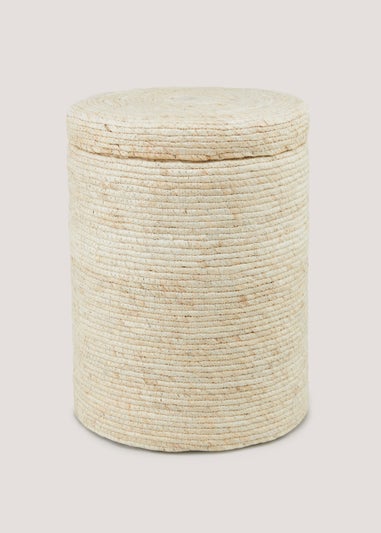 Natural Storage Pouffe (45cm x 43cm x 40cm)