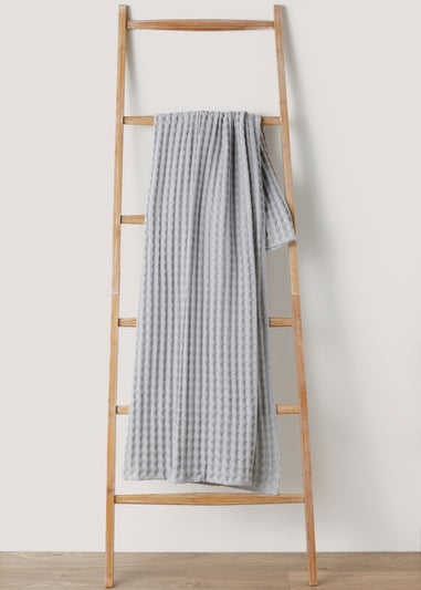 Grey Waffle Throw (130cm x 150cm)