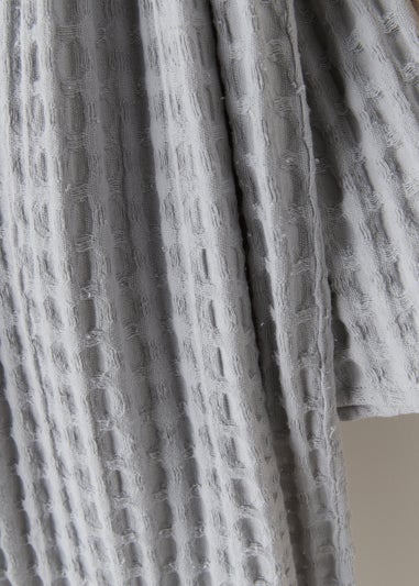Grey Waffle Throw (130cm x 150cm)