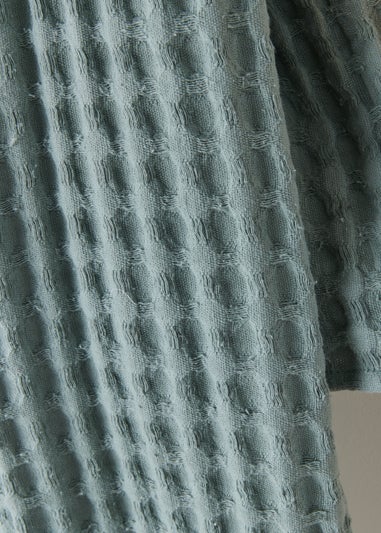 Green Waffle Throw (130cm x 150cm)