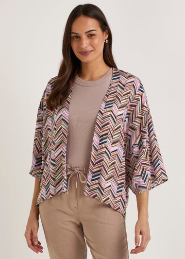 Multicoloured Stripe Kimono