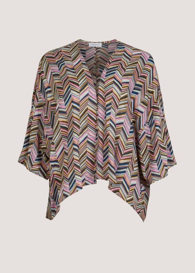 Multicoloured Stripe Kimono