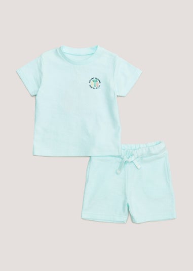 Boys Blue Towelling T-Shirt & Shorts Set (9mths-6yrs)
