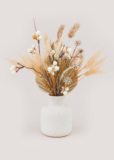 Beige Faux Floral Berry Arrangement (30cm)
