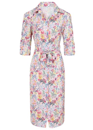 Girls on Film by Dani Dyer Multicoloured Floral Print Midi Shirt Dress