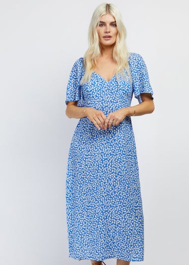 Girls on Film by Dani Dyer Blue Ditsy Print Midi Dress