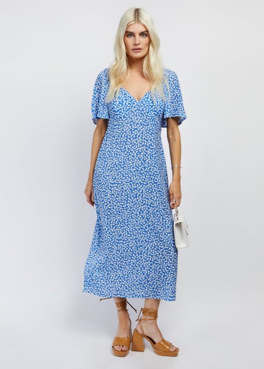 Girls on Film by Dani Dyer Blue Ditsy Print Midi Dress