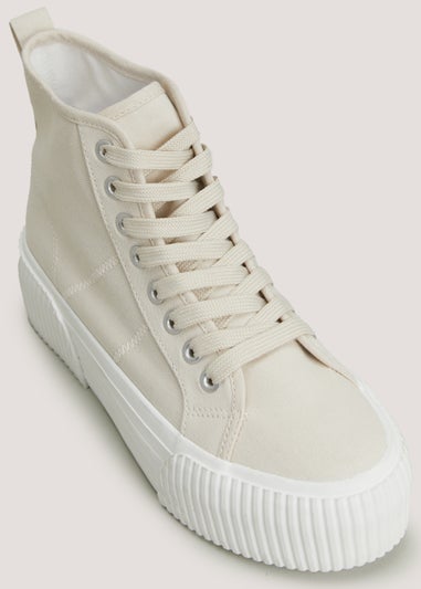 Cream High Top Trainers