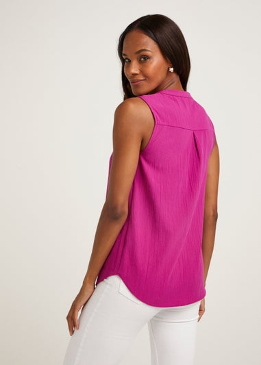 Pink Sleeveless Blouse