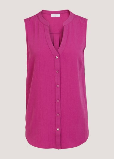 Pink Sleeveless Blouse