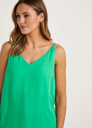 Green Double Strap Cami Top