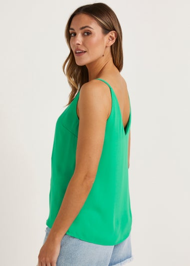 Green Double Strap Cami Top