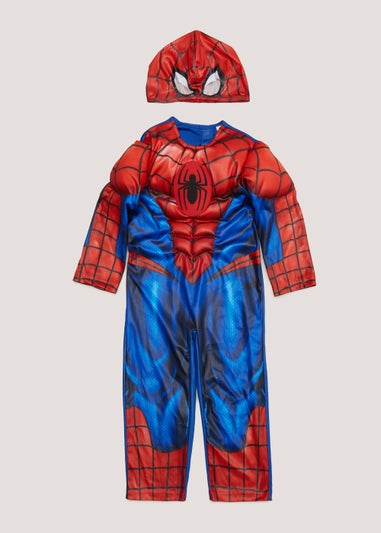 Kids Marvel Blue & Red Spider-Man Fancy Dress Costume (3-9yrs)