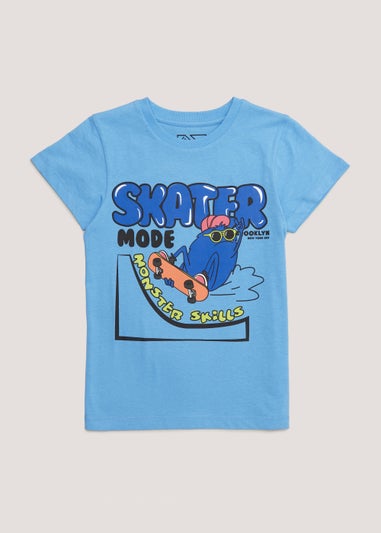 Boys Blue Skater Mode T-Shirt (4-13yrs)