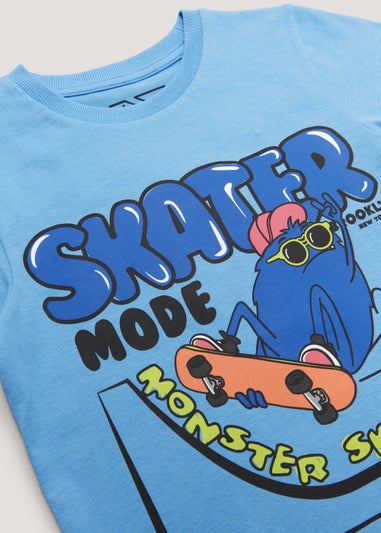 Boys Blue Skater Mode T-Shirt (4-13yrs)
