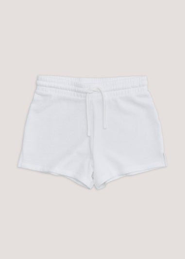 Girls Candy Couture White Runner Shorts (9-16yrs)