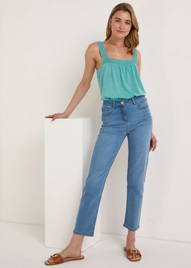 Grace Light Wash Straight Fit Jeans