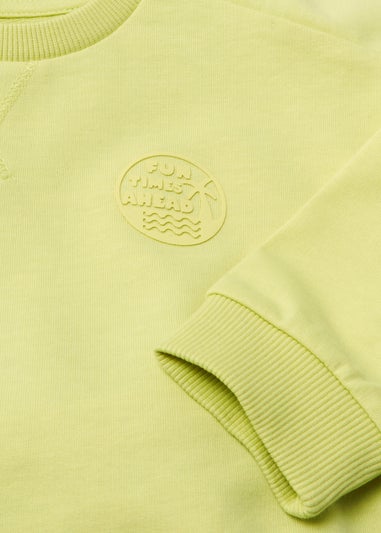 Boys Lime Fun Times Sweatshirt & Shorts Set (9mths-6yrs)