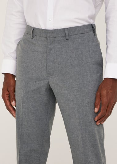 Taylor & Wright Grey Slim Fit Flexi Waist Trousers - Matalan