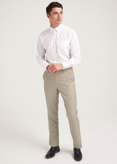 Taylor & Wright Hoffman Brown Tailored Fit Suit Trousers