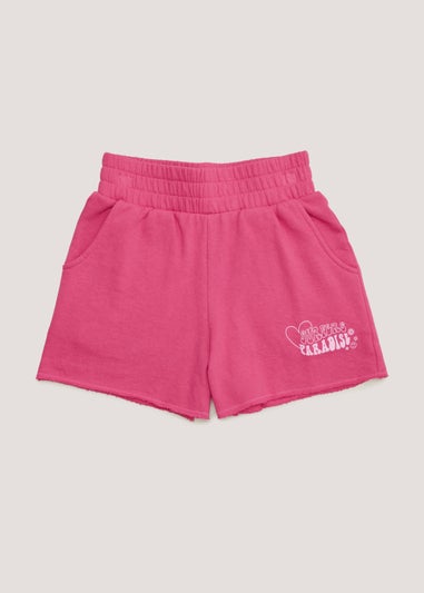 Girls Candy Couture Pink Boxer Shorts (9-16yrs)