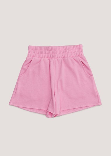 Girls Candy Couture Light Pink Boxer Shorts (9-16yrs) - Matalan