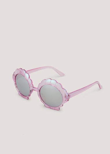 Kids Lilac Mermaid Shell Sunglasses (3-10yrs)