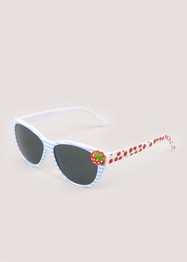 Kids Multicoloured Strawberry Print Stripe Sunglasses (3-10yrs)