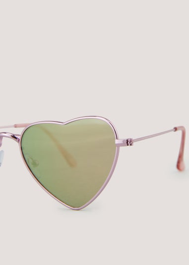 Kids Multicoloured Metal Heart Sunglasses (3+yrs)