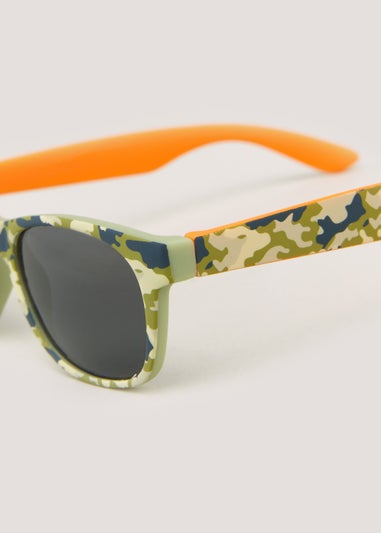 Kids Orange Camouflage Print Sunglasses (3+yrs)