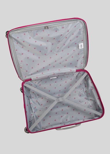 IT Luggage Fuchsia Quilted Suitcase