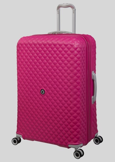 IT Luggage Fuchsia Quilted Suitcase