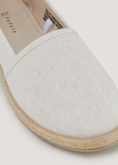 Stone Linen Ballet Espadrilles