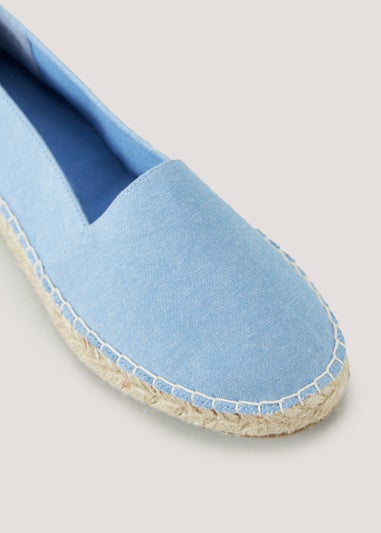 Blue Canvas Espadrilles