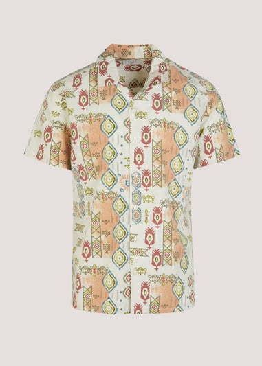 Multicoloured Aztec Print Short Sleeve Shirt