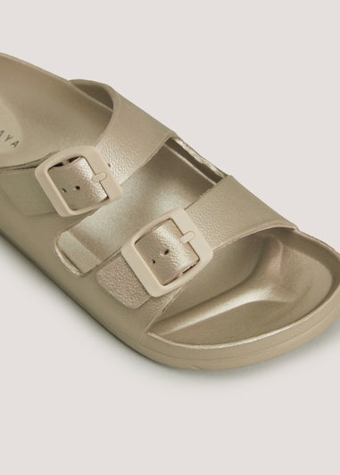 Gold Footbed Sandals