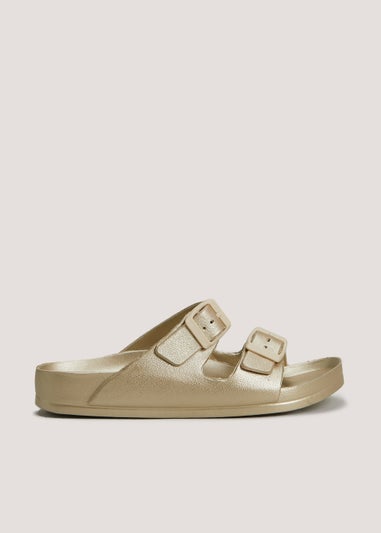 Gold Footbed Sandals