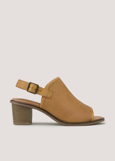 Tan Wide Fit Leather Sandals