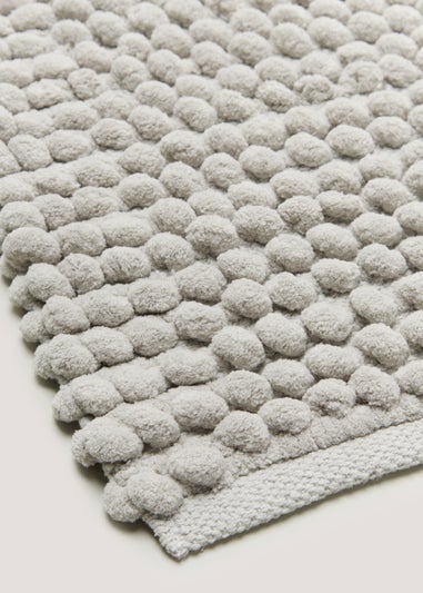 Grey Chunky Bobble Shower Mat (50cm x 50cm)